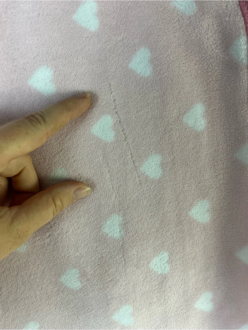 Parent's Choice Love Word Pink White Hearts Baby Blanket Yellow Blue Lovey